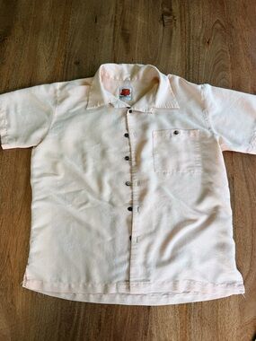 Men's Casual Short-Sleeve Button-Down Shirt - Peach